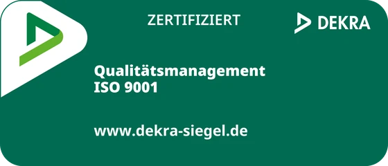 DEKRA-Siegel: Qualitätsmanagement ISO 9001